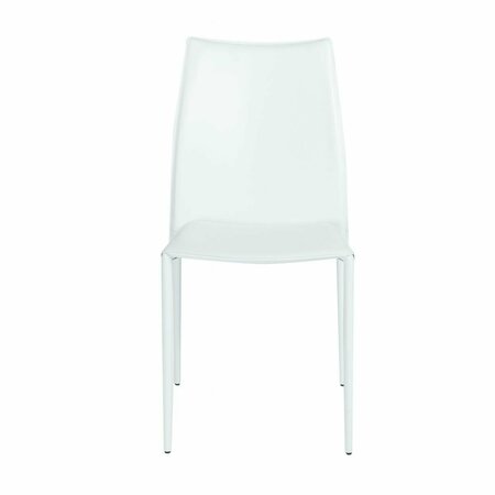 HOMEROOTS Premium All Stacking Dining Chairs, White, 2PK 400658